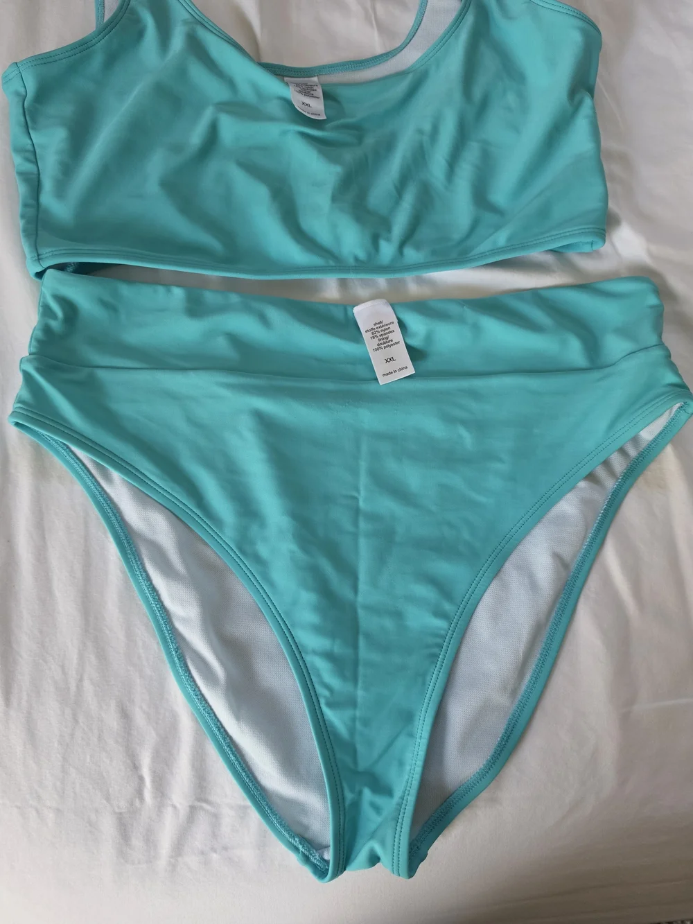 Maurices Turquoise two-piece bikini set XXL Sports-bra style crop top